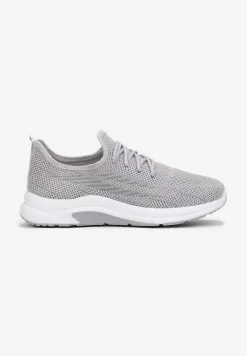 Szare Siateczkowe Buty Sportowe na Piankowej Podeszwie Linidas