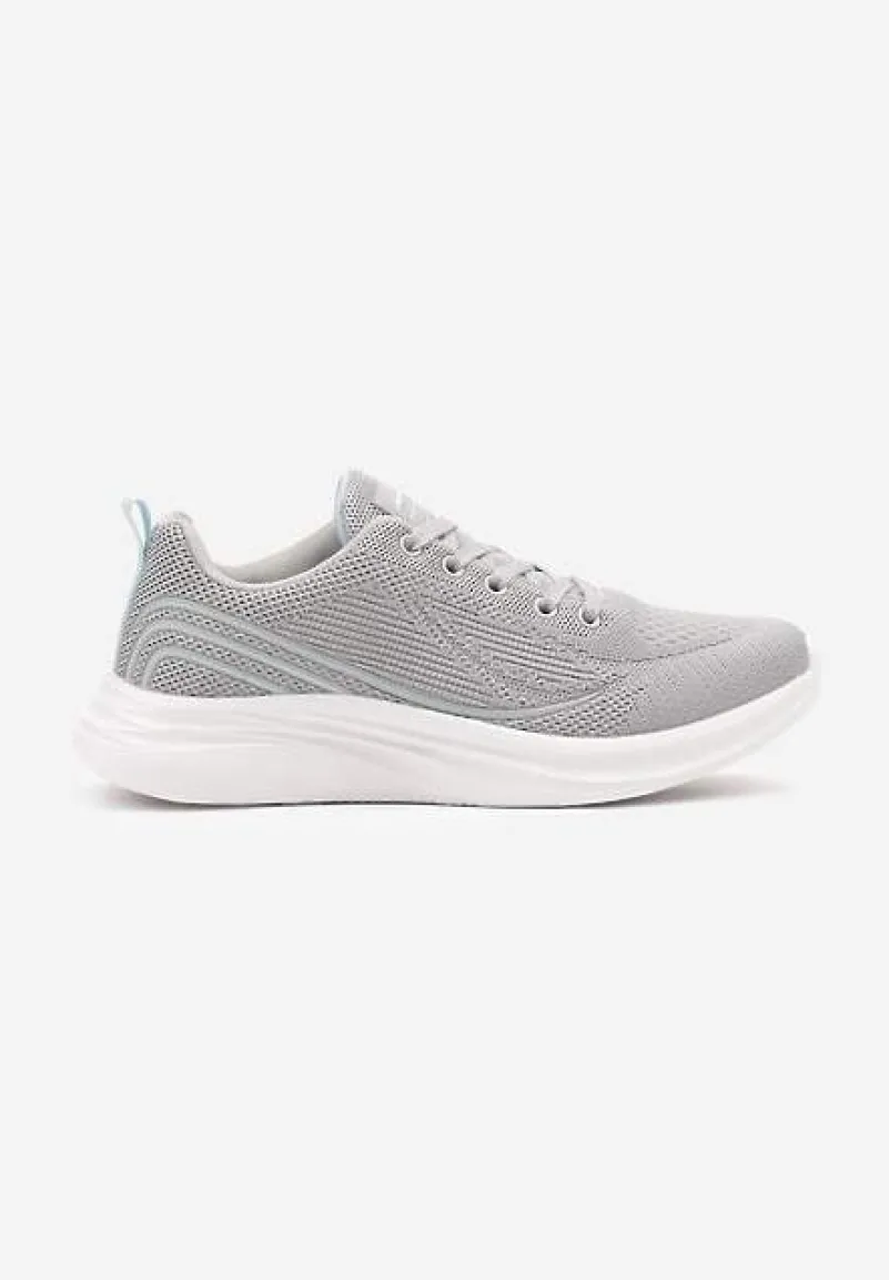Szaro-Niebieskie Buty Sportowe Sneakersy Zdobione Efektem Ombre Banelissa