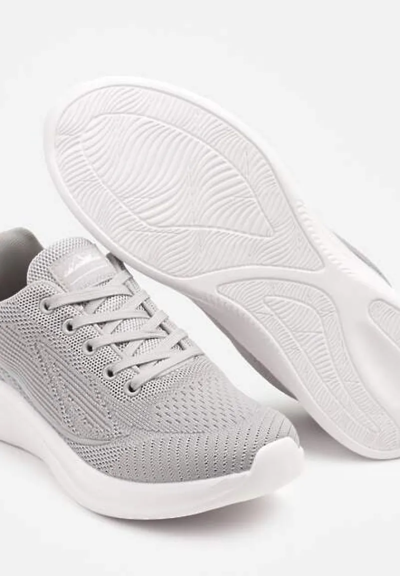 Szaro-Niebieskie Buty Sportowe Sneakersy Zdobione Efektem Ombre Banelissa