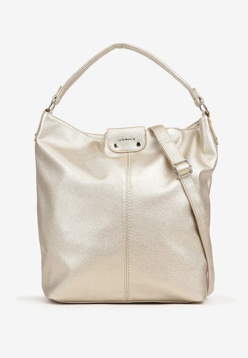 Złota Torebka Hobo z Regulowanym Paskiem Crossbody Tenovesa